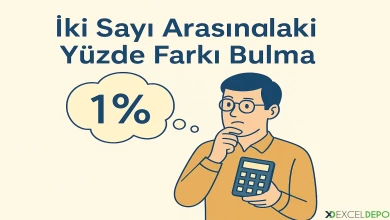 İki Sayı Arasındaki Yüzde Farkı Bulma