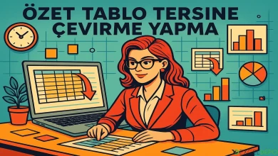 Özet Tablo Tersine Çevirme Yapma