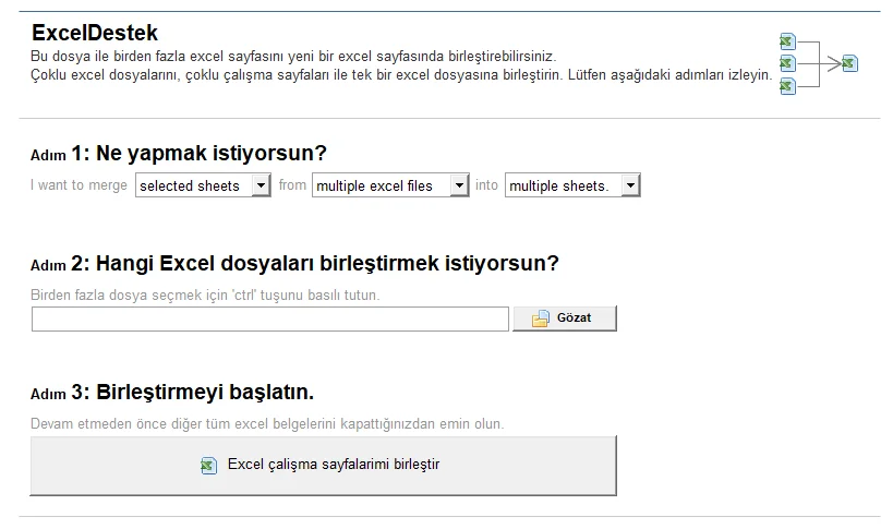 Birden Fazla Dosyayı Birleştirme