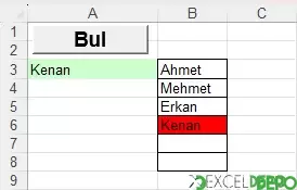 Makro ile Bulma ve Renklendirme