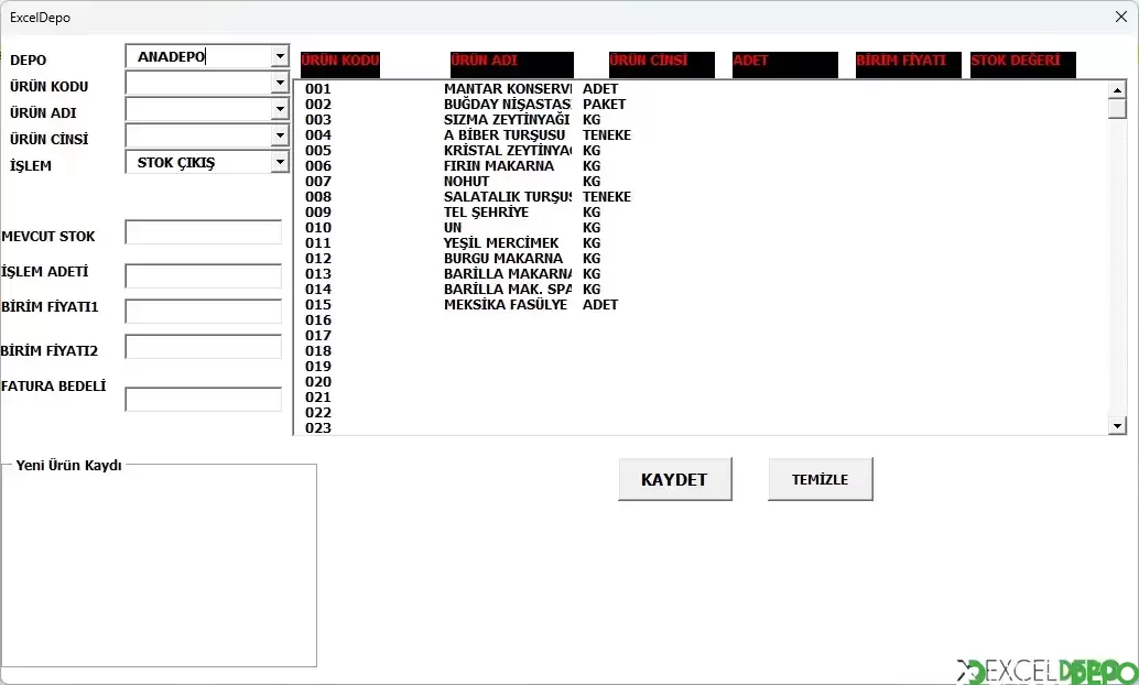 Mizandan Bilanço Oluşturma