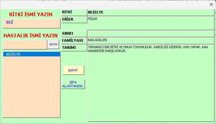 Şifalı Bitki İsimlerini Öğrenme