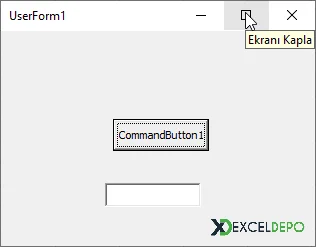 UserForm Nesnesine Üç Farklı Buton Ekleme