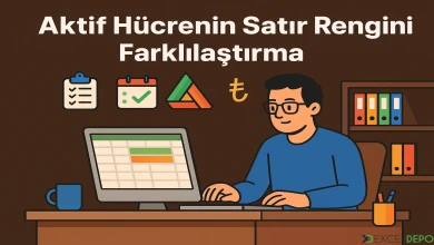 Aktif Hücrenin Satır Rengini Farklılaştırma
