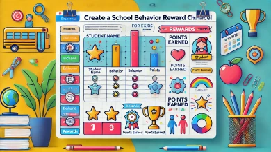Çocuklar için Okul Davranışı Ödül Tablosu