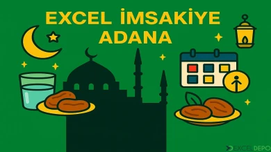 Excel İmsakiye Adana