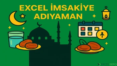 Excel İmsakiye Adıyaman