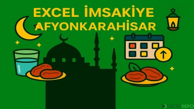 Excel İmsakiye Afyonkarahisar