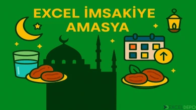 Excel İmsakiye Amasya