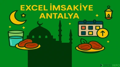 Excel İmsakiye Antalya