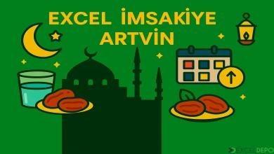 Excel İmsakiye Artvin