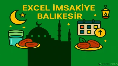 Excel İmsakiye Balıkesir