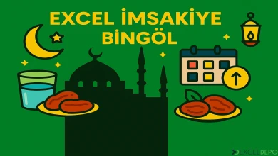 Excel İmsakiye Bingöl