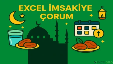 Excel İmsakiye Çorum