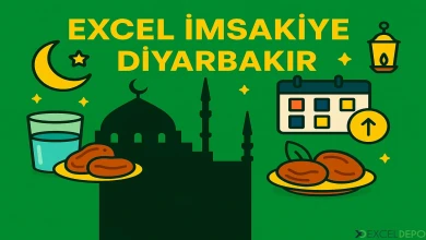Excel İmsakiye Diyarbakır