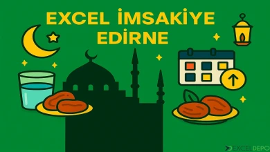 Excel İmsakiye Edirne