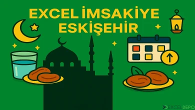 Excel İmsakiye Eskişehir