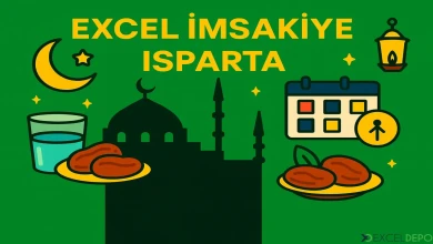 Excel İmsakiye Isparta