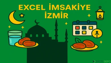Excel İmsakiye İzmir