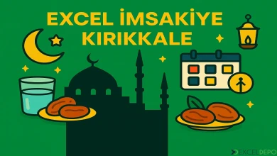 Excel İmsakiye Kırıkkale