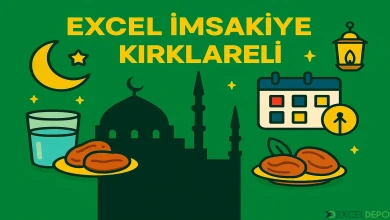 Excel İmsakiye Kırklareli