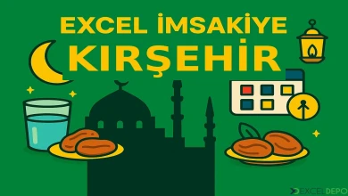 Excel İmsakiye Kırşehir
