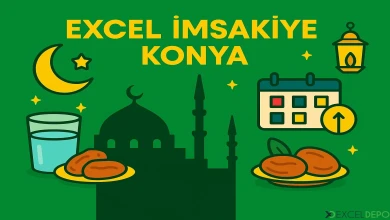 Excel İmsakiye Konya