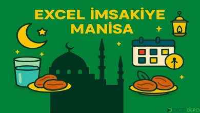 Excel İmsakiye Manisa