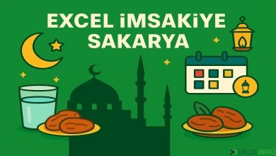 Excel İmsakiye Sakarya
