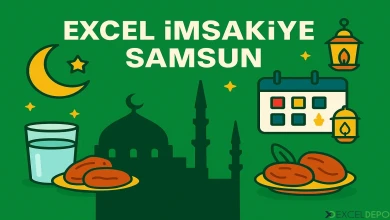 Excel İmsakiye Samsun