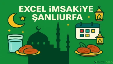 Excel İmsakiye ŞanlıUrfa