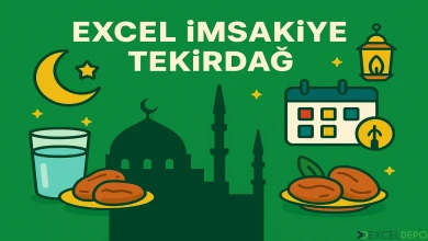 Excel İmsakiye Tekirdağ
