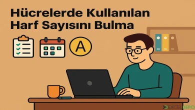 Hücrelerde Kullanılan Harf Sayısını Bulma