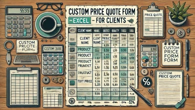 Müşterilere Özel Fiyat Teklif Formu Hazırlama