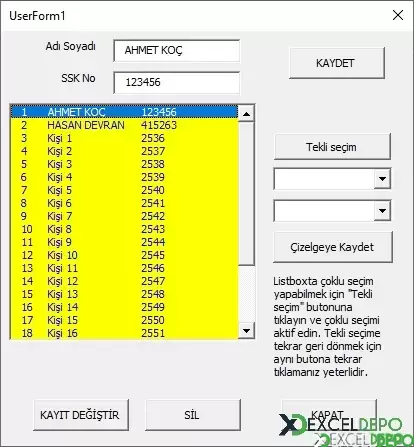 Personel Takip Programı Hazırlama