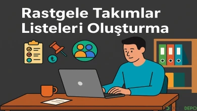 Rastgele Takımlar Listeleri Oluşturma
